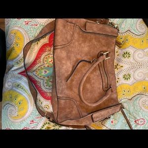 Francesca’s faux suede hobo bag